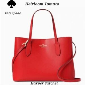 Kate Spade Harper Satchel In SO Heirloom Tomato Red NWT!